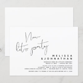 Moderne Hochzeitsfeier, jetzt Party Einladung