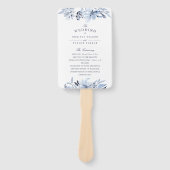 Moderne Hochzeitsfeier mit blauer Flora Fächer (Vorderseite)