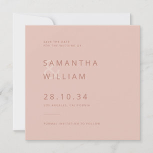 Moderne Hochzeitsfeier mit elegantem Ambiente Save The Date