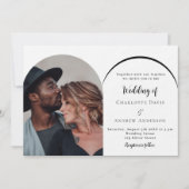 Moderne Hochzeitsfeier mit Foto Einladung (Vorderseite)