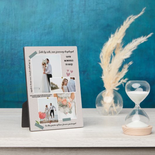 Moderne Hochzeitsfeier mit frisch vermähltem Foto Fotoplatte (Seite)