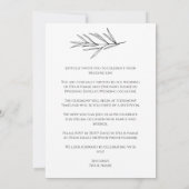 Moderne Hochzeitsfeier mit individueller Note Einladung (Rückseite)