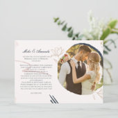 Moderne Hochzeitsfeier mit individueller Note Einladung (Stehend Vorderseite)