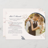 Moderne Hochzeitsfeier mit individueller Note Einladung (Vorne/Hinten)