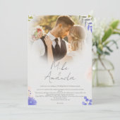 Moderne Hochzeitsfeier mit individueller Note Einladung (Stehend Vorderseite)