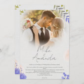 Moderne Hochzeitsfeier mit individueller Note Einladung (Vorne/Hinten)