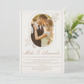 Moderne Hochzeitsfeier mit individueller Note Einladung (Stehend Vorderseite)
