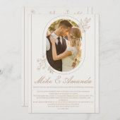 Moderne Hochzeitsfeier mit individueller Note Einladung (Vorne/Hinten)