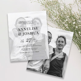 Moderne Hochzeitsfeier mit weißem Foto