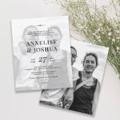 Moderne Hochzeitsfeier mit weißem Foto