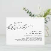 Moderne Hochzeitsfeier nach dem Brunch glücklich Einladung (Stehend Vorderseite)