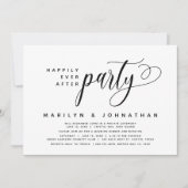 Moderne Hochzeitsfeier nach dem Party glücklich Einladung (Vorderseite)