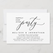 Moderne Hochzeitsfeier nach dem Party glücklich Einladung (Vorderseite)