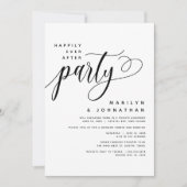 Moderne Hochzeitsfeier nach dem Party glücklich Einladung (Vorderseite)