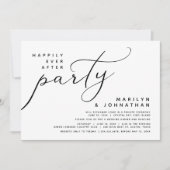 Moderne Hochzeitsfeier nach dem Party glücklich Einladung (Vorderseite)