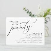 Moderne Hochzeitsfeier nach dem Party glücklich Einladung (Stehend Vorderseite)