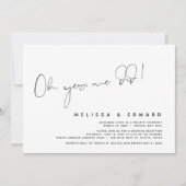 Moderne Hochzeitsfeier, Oh ja, das haben wir getan Einladung (Vorderseite)