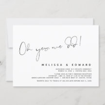 Moderne Hochzeitsfeier, Oh ja, das haben wir getan