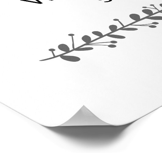 Moderne Hochzeitsfeier ohne Stecker Poster (Ecke)