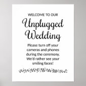 Moderne Hochzeitsfeier ohne Stecker Poster (Vorne)