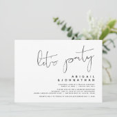 Moderne Hochzeitsfeier, Party Einladung (Stehend Vorderseite)