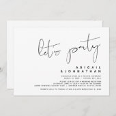 Moderne Hochzeitsfeier, Party Einladung (Vorne/Hinten)