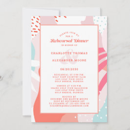 Moderne Hochzeitsfeier Probe Abendessen Künstleris Einladung