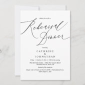 Moderne Hochzeitsfeier Probe Einladung (Vorderseite)