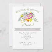 Moderne Hochzeitsfeier Probe Rosa Einladung (Vorderseite)