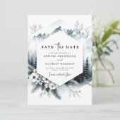 Moderne Hochzeitsfeier Save The Date (Stehend Vorderseite)