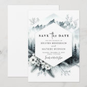 Moderne Hochzeitsfeier Save The Date (Vorne/Hinten)
