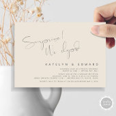 Moderne Hochzeitsfeier, Überraschung, wir entwicke Einladung