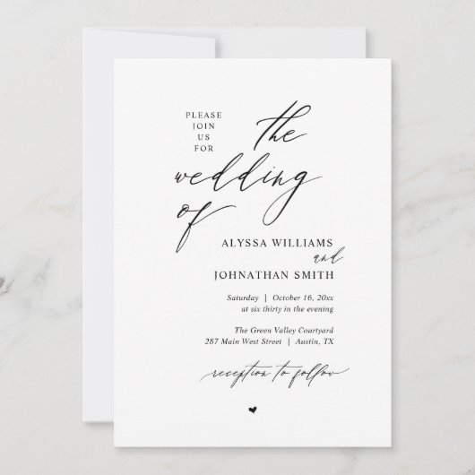 Moderne Hochzeitsfeier von Boho Einladung (Vorderseite)