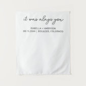 Moderne Hochzeitsfeier Willkommene Custom Boho Wed Wandteppich (Vorderseite)