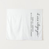 Moderne Hochzeitsfeier Willkommene Custom Boho Wed Wandteppich (Vorderseite (Horizontal))