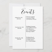 Moderne Hochzeitsfeier & Wochenende Ankündigung (Rückseite)