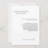 Moderne Hochzeitsfeier & Wochenende Einladung (Vorderseite)