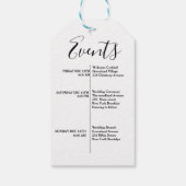 Moderne Hochzeitsfeier & Wochenende Geschenkanhänger (Rückseite)