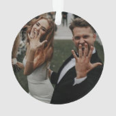 Moderne Hochzeitsfeiern 2024 Ornament (Rückseite)