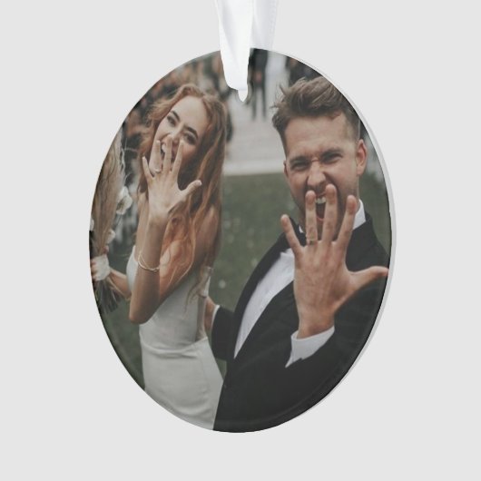 Moderne Hochzeitsfeiern 2024 Ornament (Vorderseite)