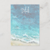 Moderne Hochzeitsfeiern am Strand und am Meer Begleitkarte (Vorderseite)