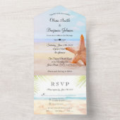 Moderne Hochzeitsfeiern im tropischen Sommer All In One Einladung (Innen Boden)