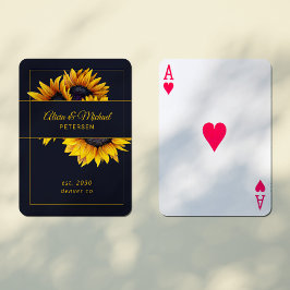 Moderne Hochzeitsfeiern in Gold Spielkarten