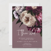 Moderne Hochzeitsfeiern mit Creme Peonies Einladung (Vorderseite)