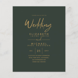 Moderne Hochzeitsfeiern mit grünem Gold