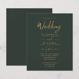 Moderne Hochzeitsfeiern mit grünem Gold