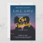 Moderne Hochzeitsfilm Poster Silhouette of Lovers Einladung (Vorderseite)