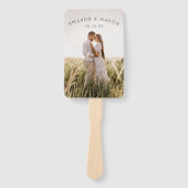 Moderne Hochzeitsförderer mit Foto Fächer (Vorderseite)