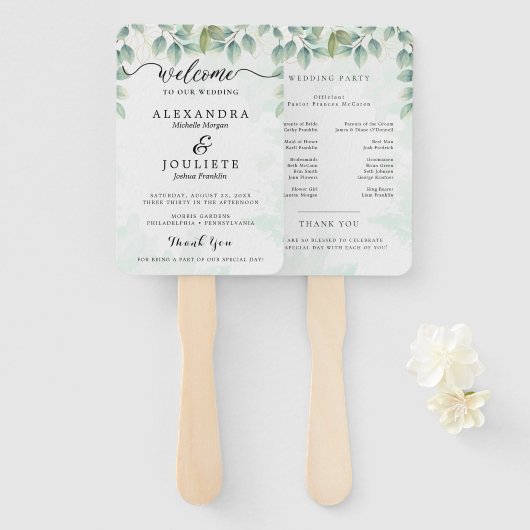 Moderne Hochzeitsförderer mit Foto Fächer (Vorne und Hinten)