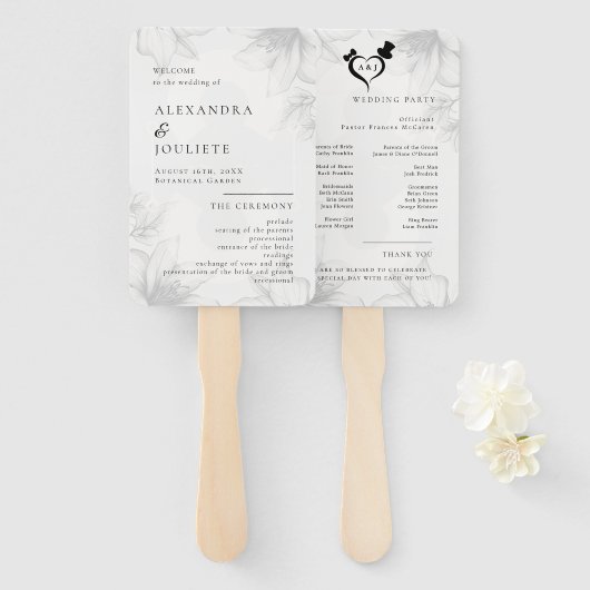 Moderne Hochzeitsförderer mit Foto Fächer (Vorne und Hinten)